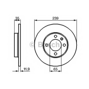 Тормозной диск BOSCH 0 986 478 011