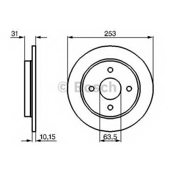 Тормозной диск BOSCH 0 986 478 344