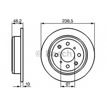 Тормозной диск BOSCH 0 986 478 350