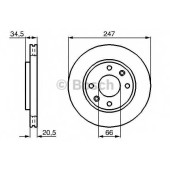 Тормозной диск BOSCH 0 986 478 370