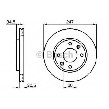 Тормозной диск BOSCH 0 986 478 370