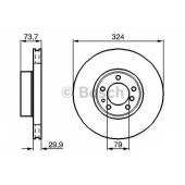 Тормозной диск BOSCH 0 986 478 024