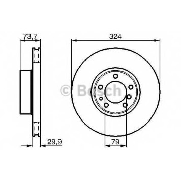 Тормозной диск BOSCH 0 986 478 024