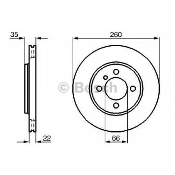 Тормозной диск BOSCH 0 986 478 036