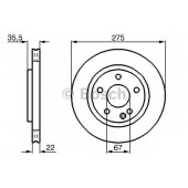 Тормозной диск BOSCH 0 986 478 474