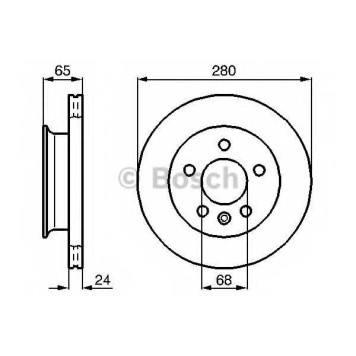 Тормозной диск BOSCH 0 986 478 548