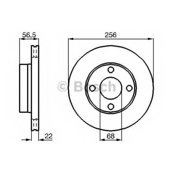 Тормозной диск BOSCH 0 986 478 550