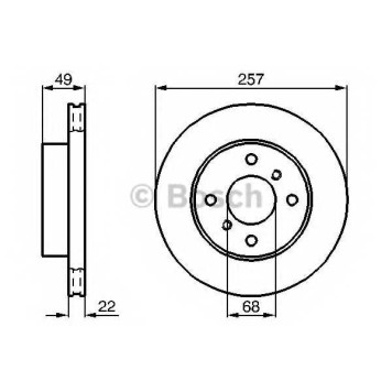 Тормозной диск BOSCH 0 986 478 567