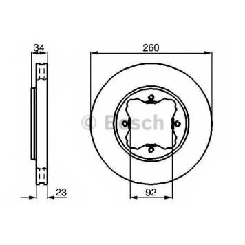Тормозной диск BOSCH 0 986 478 568