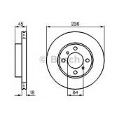 Тормозной диск BOSCH 0 986 478 572