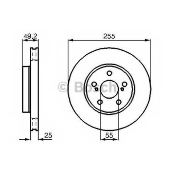 Тормозной диск BOSCH 0 986 478 584