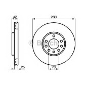 Тормозной диск BOSCH 0 986 478 588