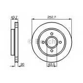 Тормозной диск BOSCH 0 986 478 605