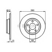 Тормозной диск BOSCH 0 986 478 615