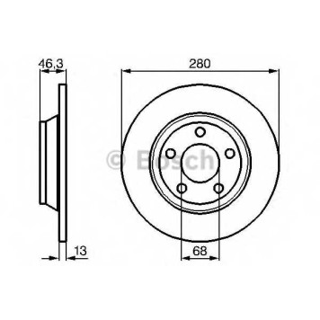 Тормозной диск BOSCH 0 986 478 615