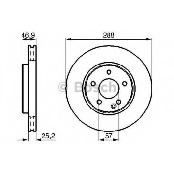 Тормозной диск BOSCH 0 986 478 624