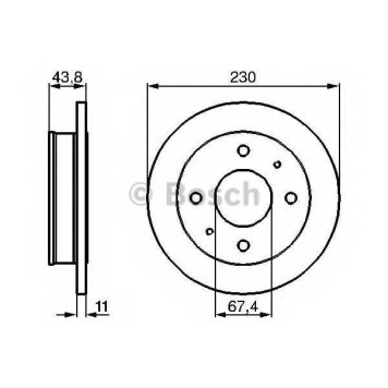 Тормозной диск BOSCH 0 986 478 727