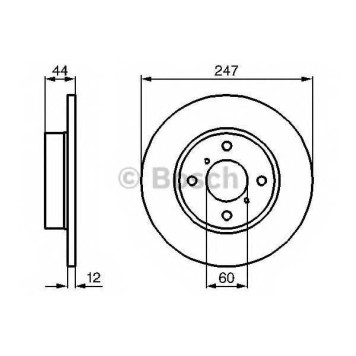 Тормозной диск BOSCH 0 986 478 729