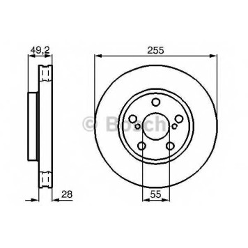 Тормозной диск BOSCH 0 986 478 858