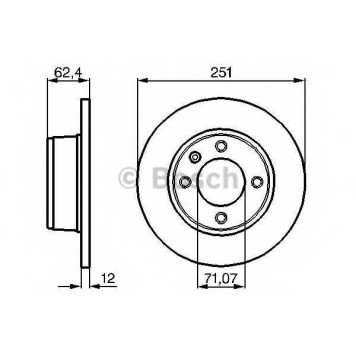 Тормозной диск BOSCH 0 986 478 879
