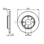 Тормозной диск BOSCH 0 986 478 887