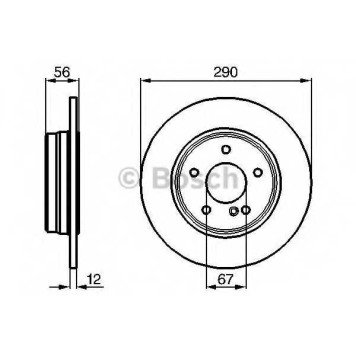 Тормозной диск BOSCH 0 986 478 899