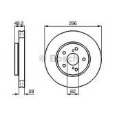 Тормозной диск BOSCH 0 986 478 968