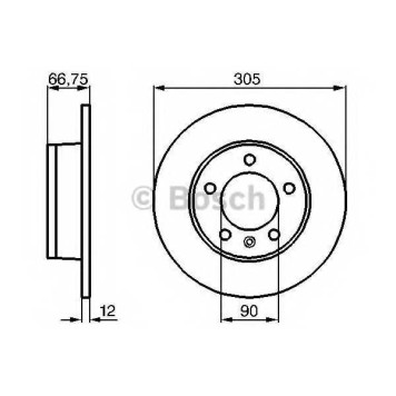Тормозной диск BOSCH 0 986 478 970
