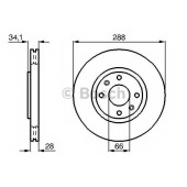 Тормозной диск BOSCH 0 986 478 980
