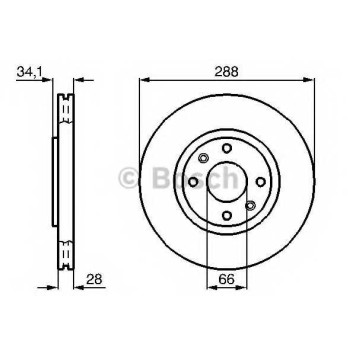 Тормозной диск BOSCH 0 986 478 980