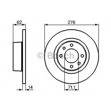 Тормозной диск BOSCH 0 986 478 981