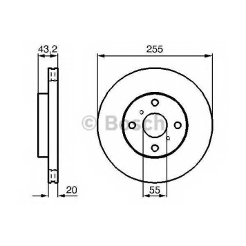Тормозной диск BOSCH 0 986 479 012