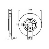 Тормозной диск BOSCH 0 986 479 027