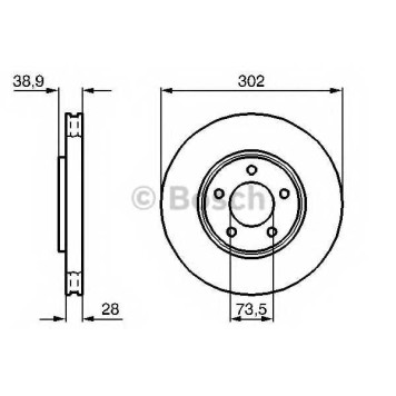 Тормозной диск BOSCH 0 986 479 117