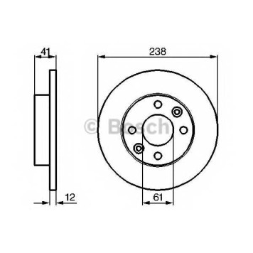 Тормозной диск BOSCH 0 986 479 165