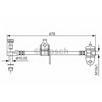 Тормозной шланг BOSCH 1 987 481 070