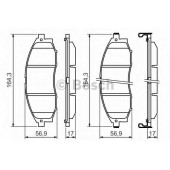 Колодки тормозные дисковые для NISSAN NAVARA(D22), PICKUP(D22) <b>BOSCH 0 986 494 152</b>