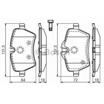 Колодки тормозные дисковые <b>BOSCH 0 986 494 168</b>