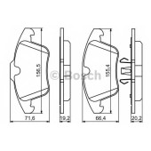 Колодки тормозные дисковые для LAND ROVER RANGE ROVER EVOQUE(LV) / VOLVO S60, S80(AS), V60, V70(BW), XC70 <b>BOSCH 0 986 494 246</b>