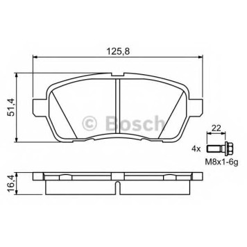 Колодки тормозные дисковые для FORD FIESTA <b>BOSCH 0 986 494 195</b>