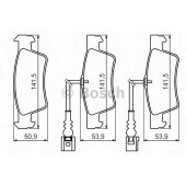 Колодки тормозные дисковые для VW TOUAREG(7L6,7L7,7LA) <b>BOSCH 0 986 494 219</b>
