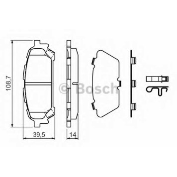 Колодки тормозные дисковые для SUBARU FORESTER(SG), IMPREZA(GD,GG) <b>BOSCH 0 986 494 232</b>