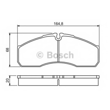 Колодки тормозные дисковые для MERCEDES SPRINTER(903,905), VARIO <b>BOSCH 0 986 494 266</b>