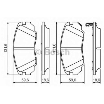 Колодки тормозные дисковые для CHEVROLET MALIBU(V300) / OPEL INSIGNIA / SAAB 9-5(YS3G) <b>BOSCH 0 986 494 279</b>