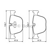 Колодки тормозные дисковые для BMW X5(E70,F15,F85), X6(E71,E72,F16,F86) <b>BOSCH 0 986 494 325</b>