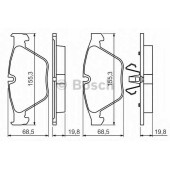 Колодки тормозные дисковые для BMW 3(E90,E91,E92,E93), X1(E84) <b>BOSCH 0 986 494 354</b>