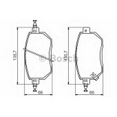 Колодки тормозные дисковые для NISSAN CEFIRO(J31), MURANO(Z50) <b>BOSCH 0 986 494 366</b>