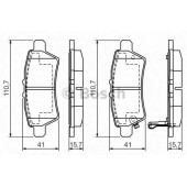 Колодки тормозные дисковые для NISSAN PATHFINDER(R51) <b>BOSCH 0 986 494 369</b>