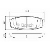 Колодки тормозные дисковые для LEXUS LX(URJ201) / TOYOTA LAND CRUISER 200(UZJ2#,VDJ2#), TUNDRA(#K5#) <b>BOSCH 0 986 494 380</b>