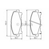 Колодки тормозные дисковые для HONDA ACCORD(CU) <b>BOSCH 0 986 494 382</b>